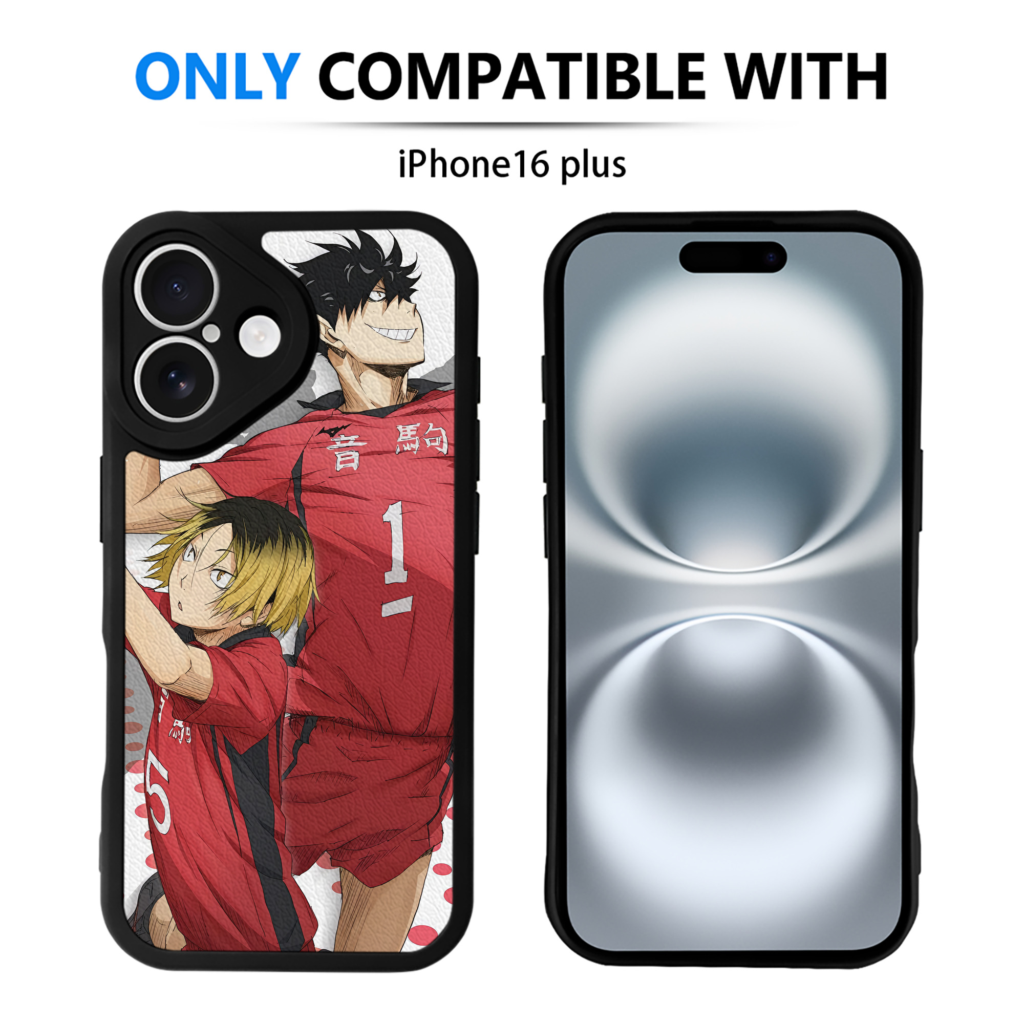 （画像用） ハイキュー!! Haikyu!! 【iPhone 16シリーズ対応】シリコンスマホケース（レザー調） 材質：シリコン